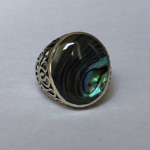 Silver Natural Stone Ring